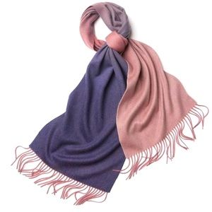 Novawo purple navy pink mauve wool scarf